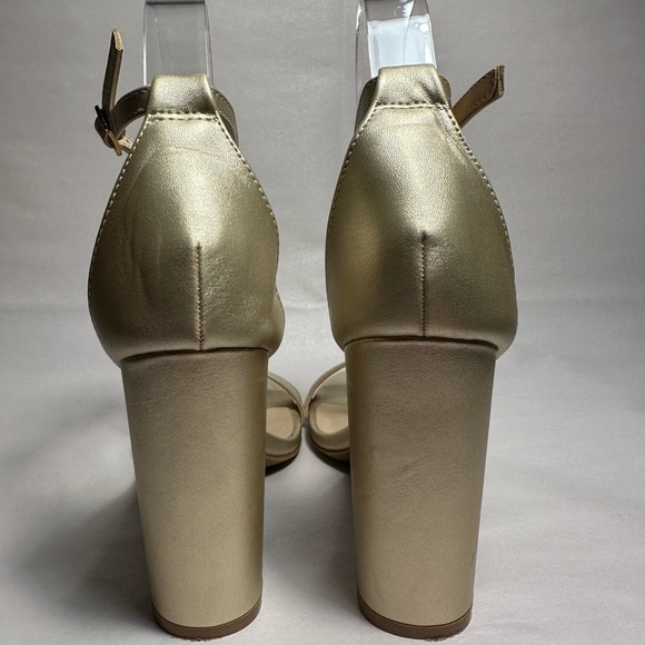 LULU’S Taylor Gold Ankle Strap Heels in US 6.5 sandals open toe date black tie - Picture 6 of 16